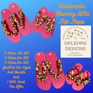 💐 Handmade Mommy and Me Flip Flops